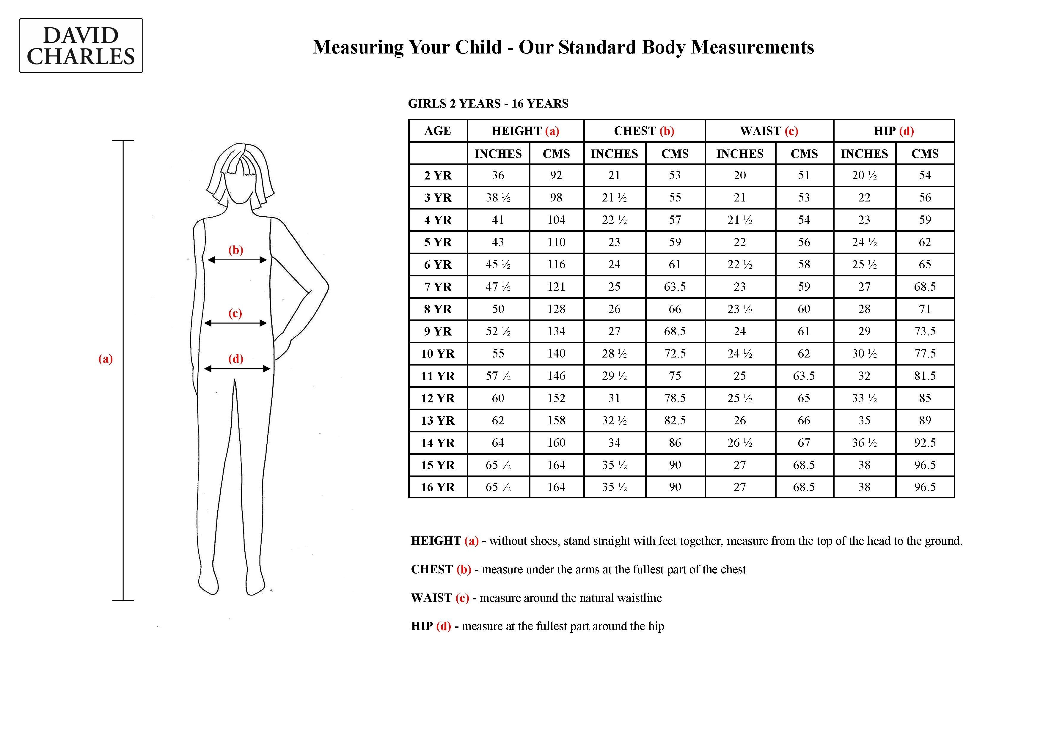 detailed sizing guide 