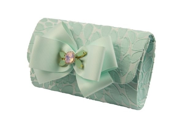 Turquoise and Jewelled Bow Bag