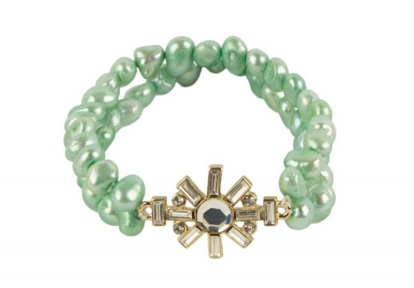 Turquoise Pearl Embellished Bracelet