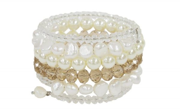 ivory and gold twisted bracelet
