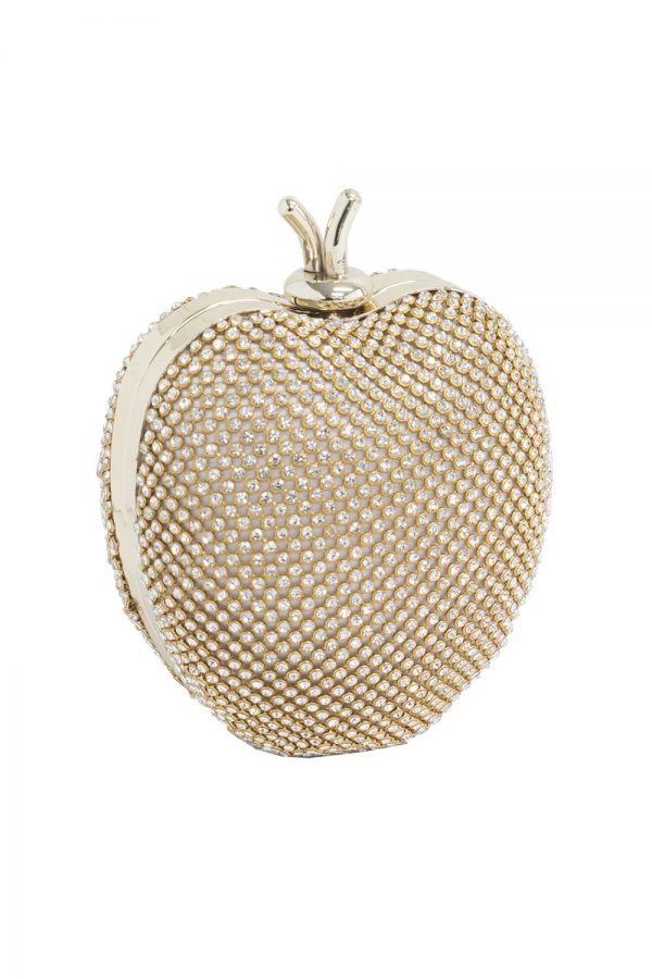 Jewel Gold Apple Clutch Bag