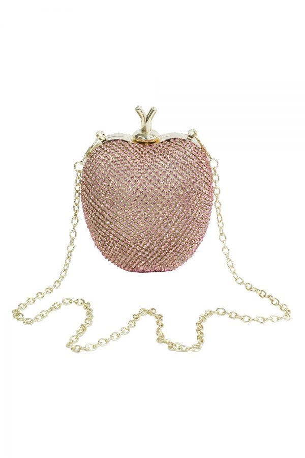 Jewel Pink Apple Clutch Bag