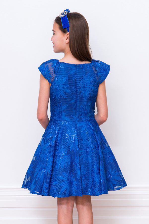 Royal Blue Sequin Prom Gown