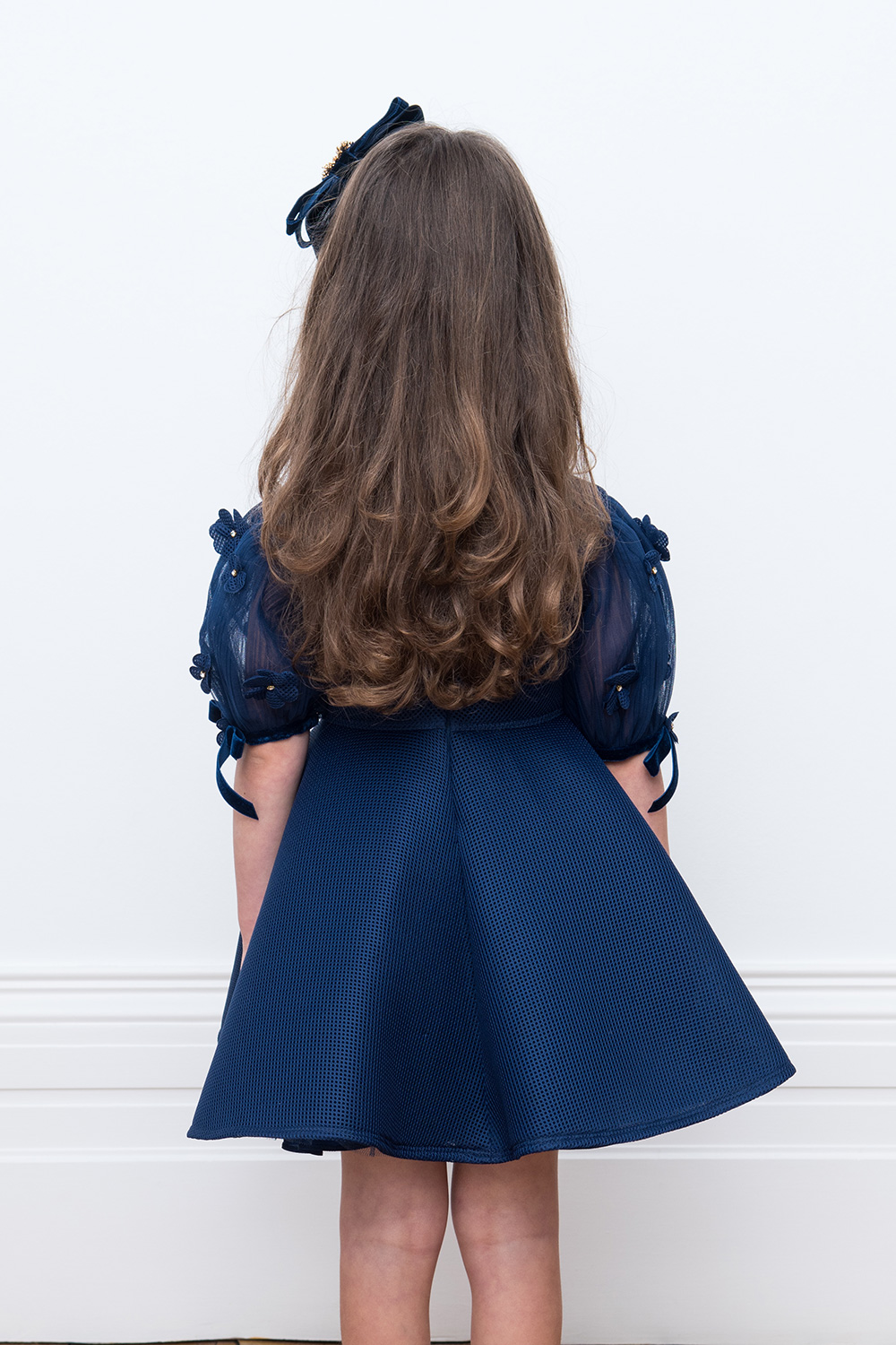 navy blue dresses for flower girl