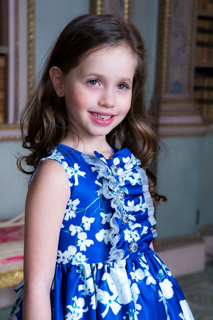 Royal blue bow skater dress