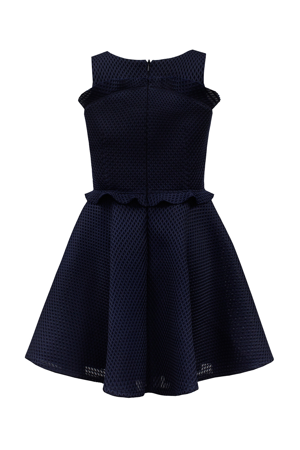 black and navy blue dress