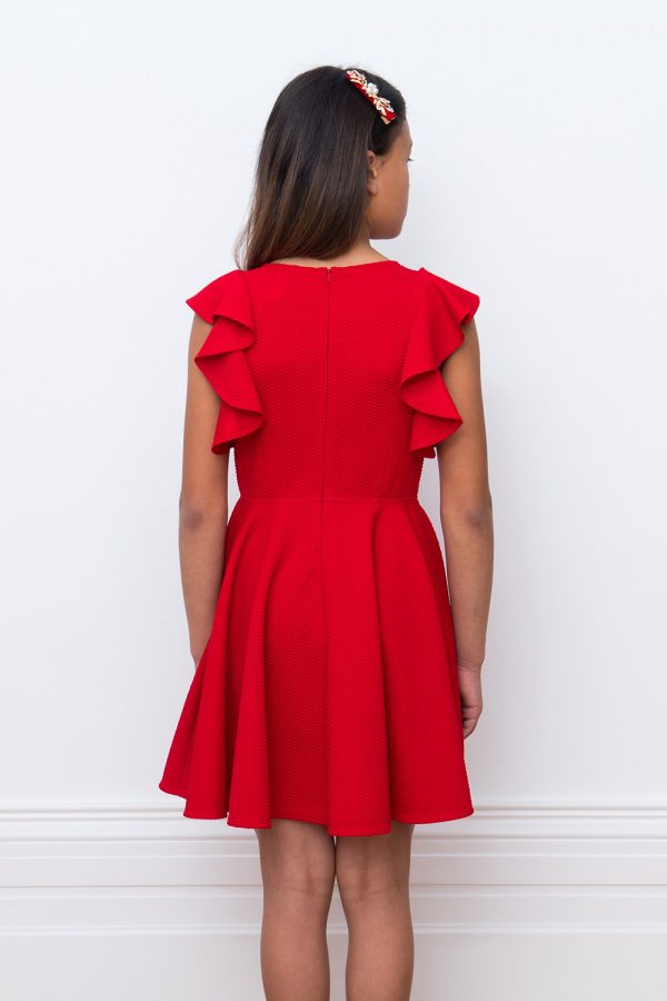 red ruffle birthday dress