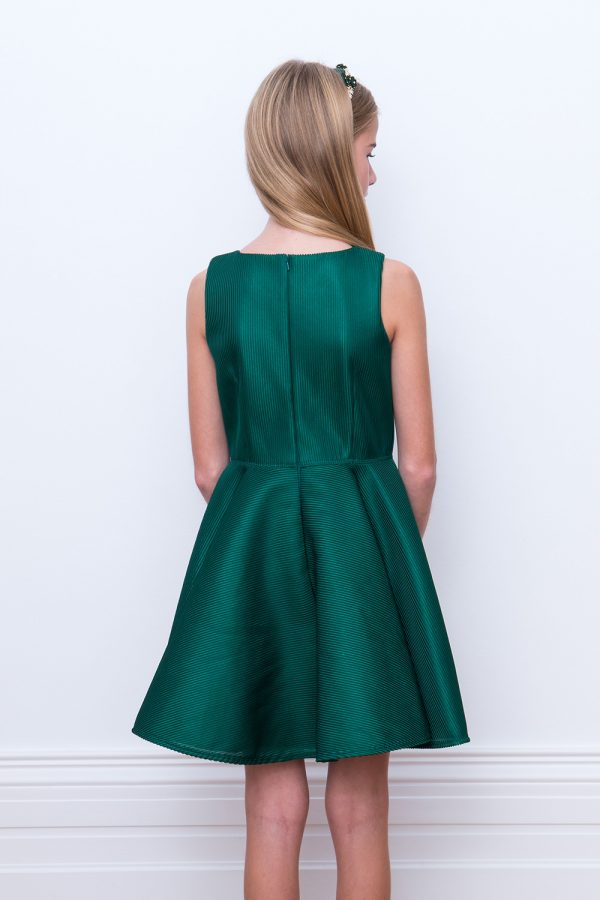 green jewelled party dress