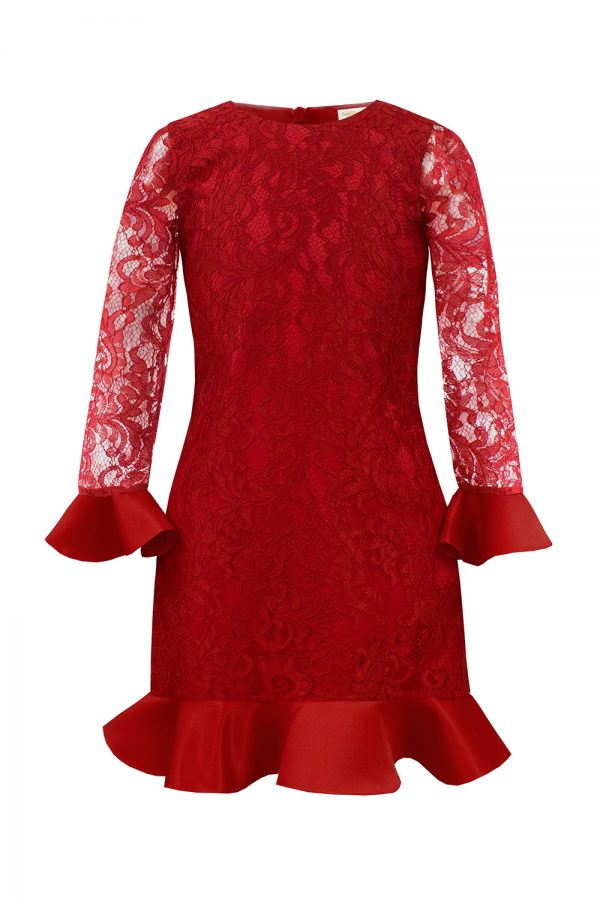 red lace holiday dress
