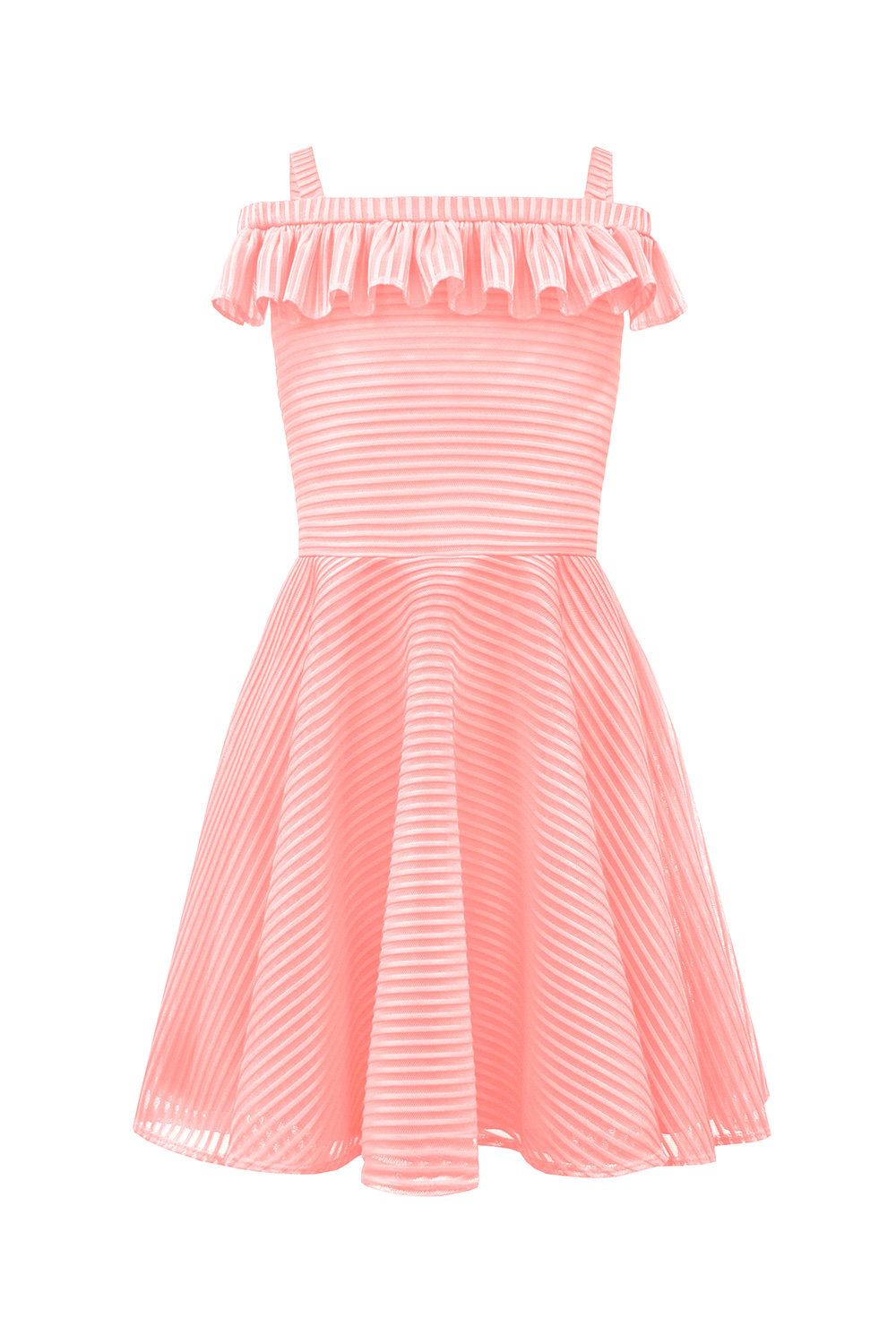 striped bardot dress