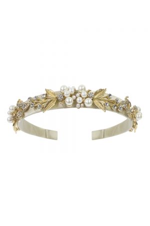 gold floral hair band