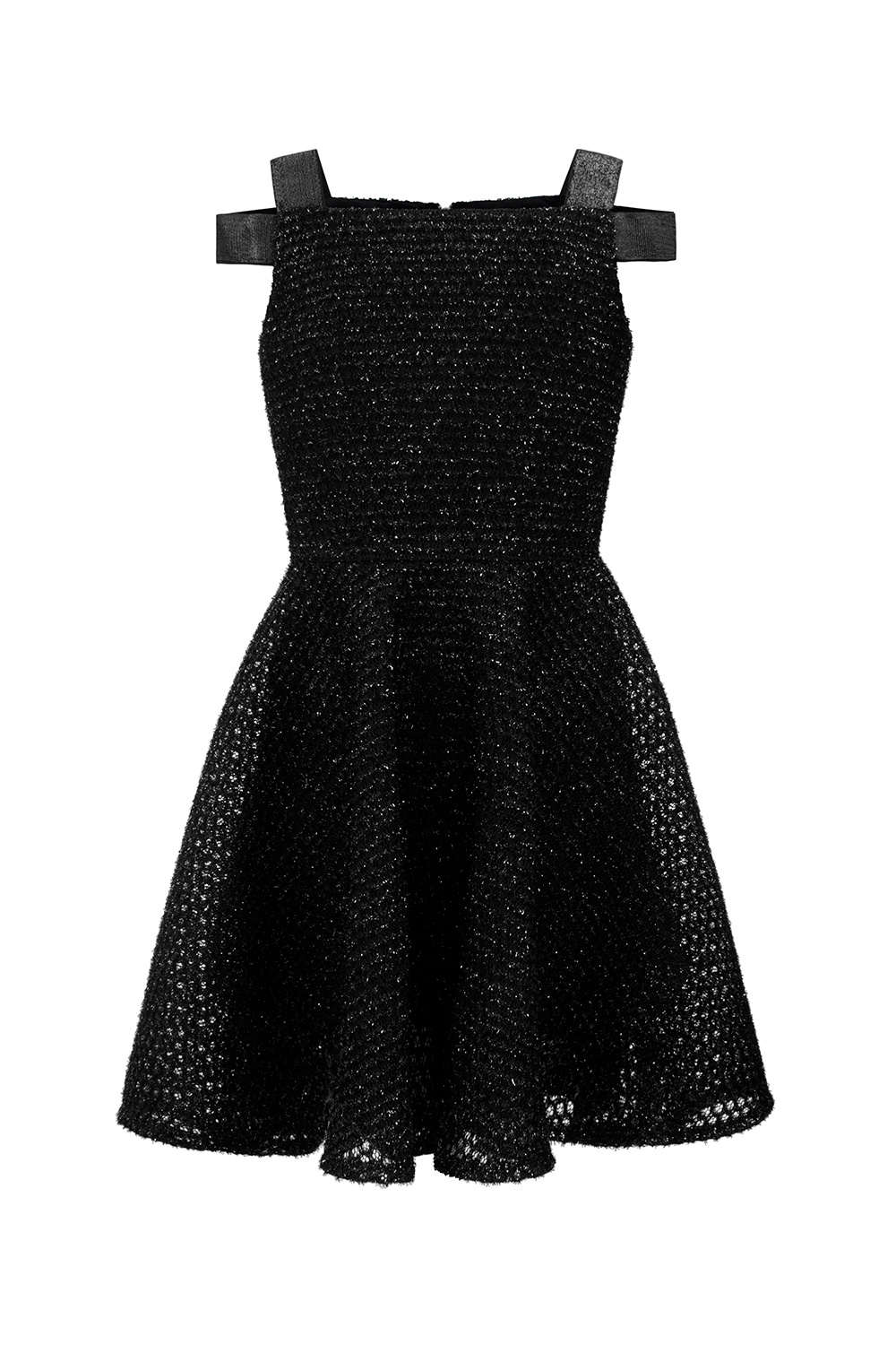 Black Techno Party Dress - Designer Childrenswear