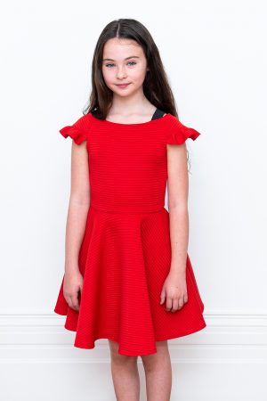 red satin birthday dress