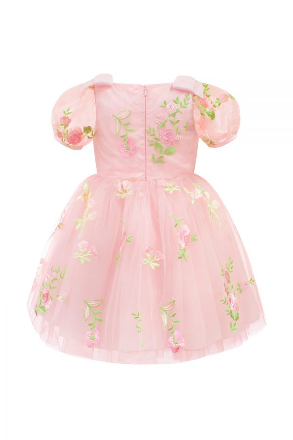 petal pink flower girl gown