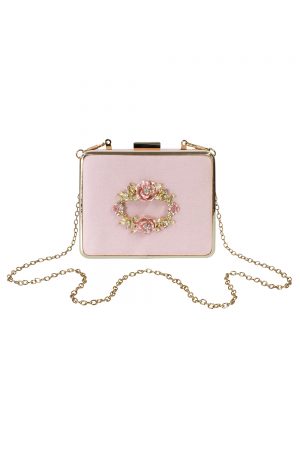 ballet pink jewelled box bag