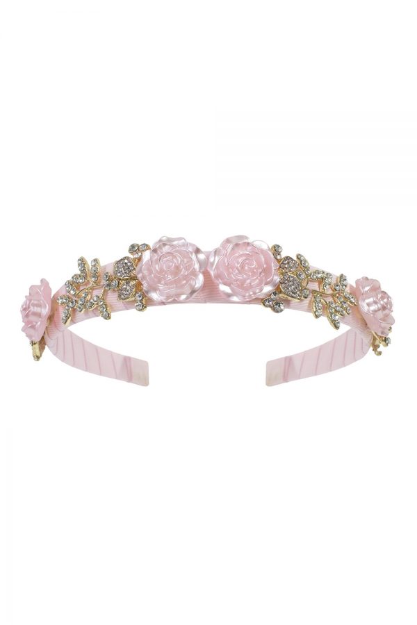 pearl pink rose Alice band