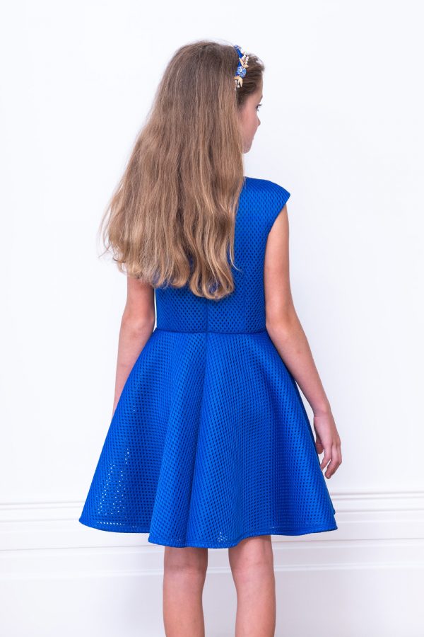 royal blue techno dress