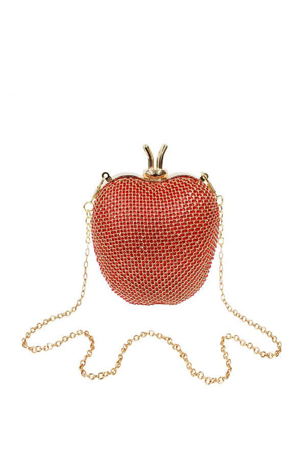 red apple fairytale clutch bag