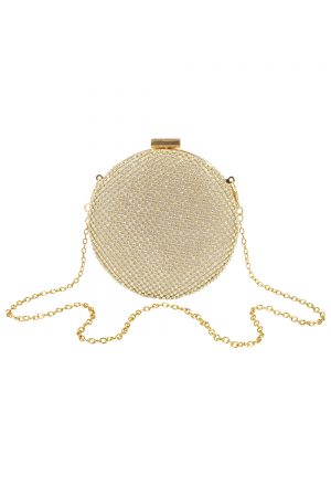 gold embellished circle bag