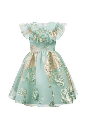turquoise floral ball gown