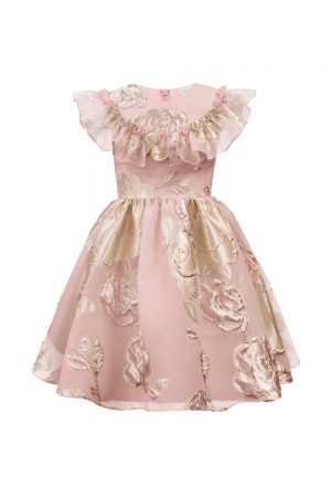 pink princess floral gown