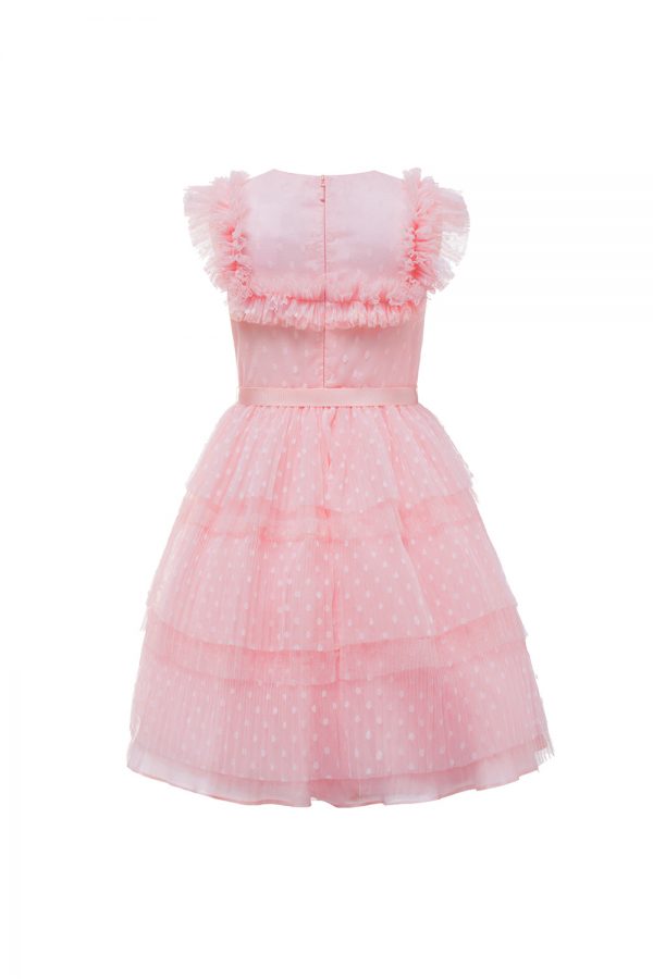 candyfloss pink polka dress