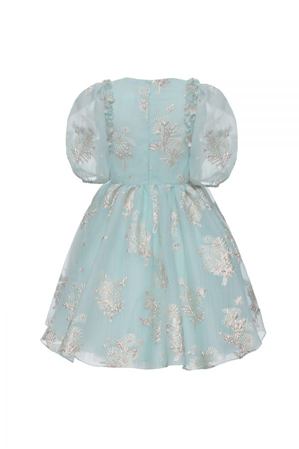 turquoise floral birthday gown