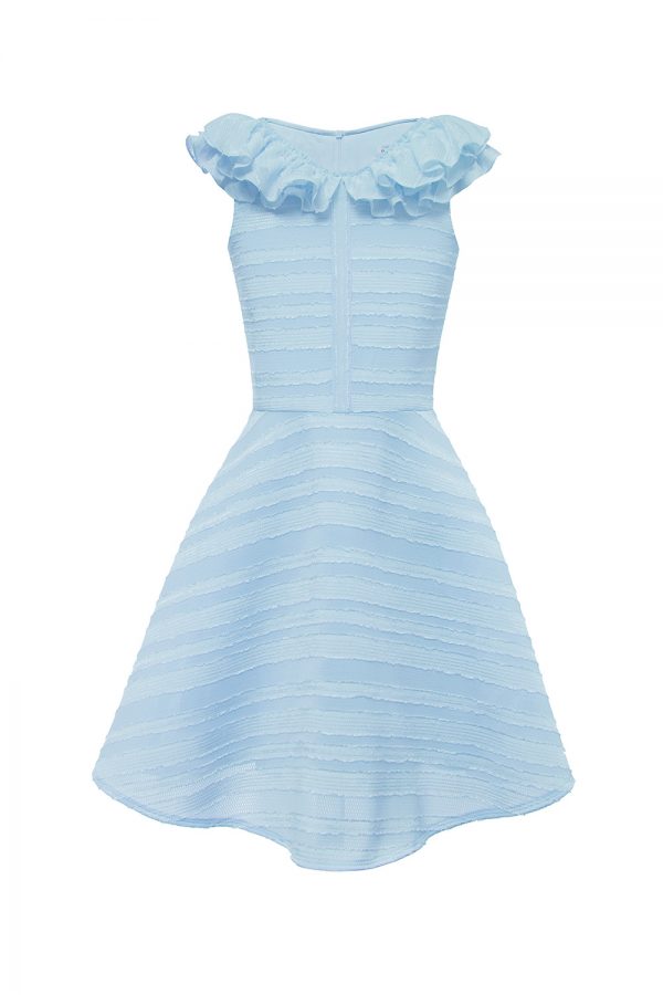 pastel blue prom dress