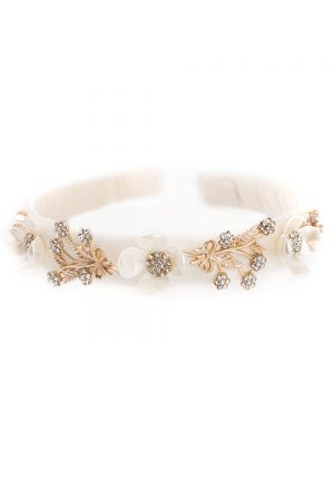 ivory floral party hair band