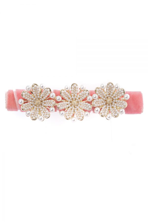 ballet pink flower hair clip
