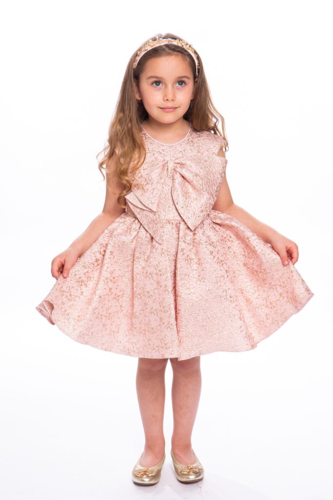 Pink Oversized Bow Gown - Designer Childrenswear