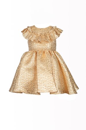 gold leopard party gown