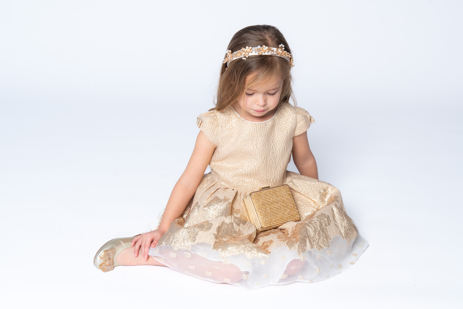 Embossed Gold Birthday Gown