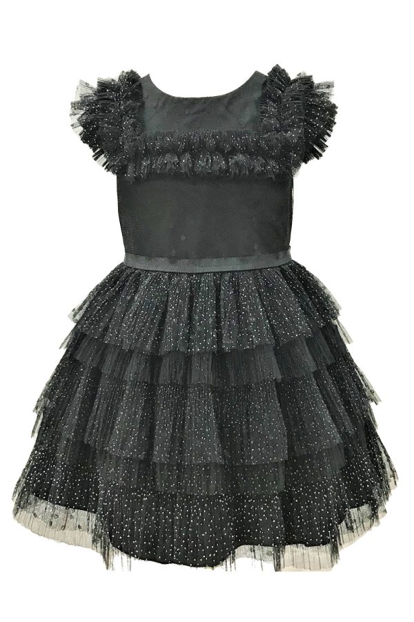 black tulle ballerina gown