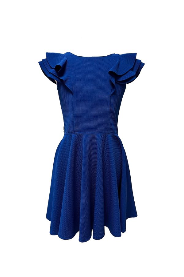 royal blue frill dress