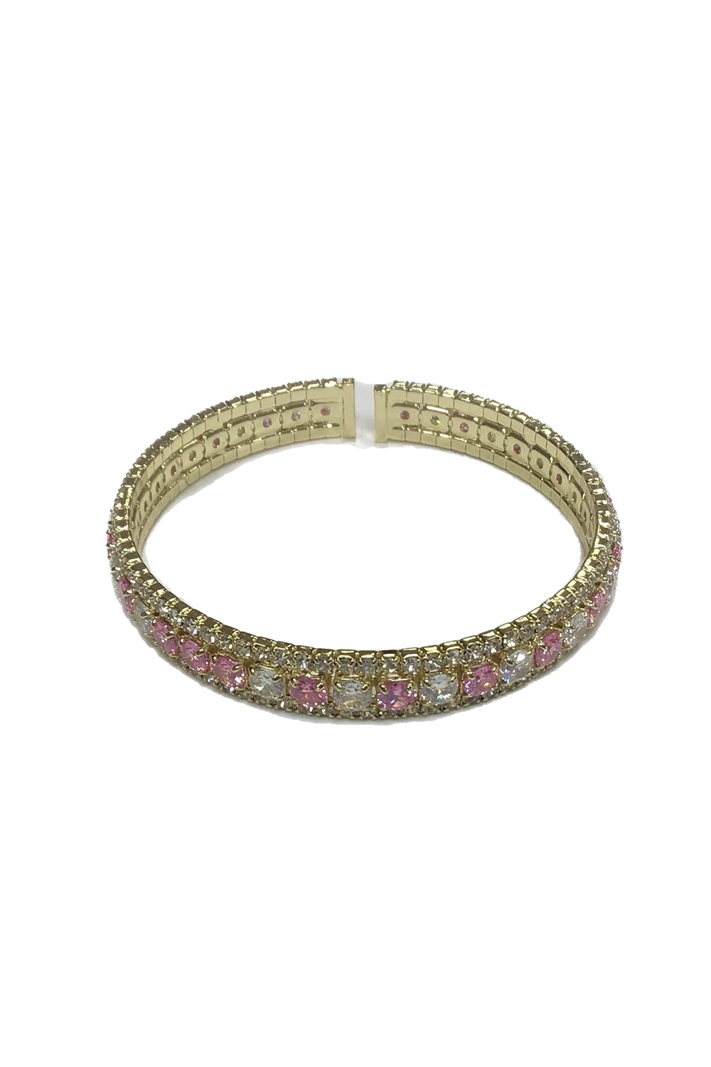 pink and gold sparkle bangle