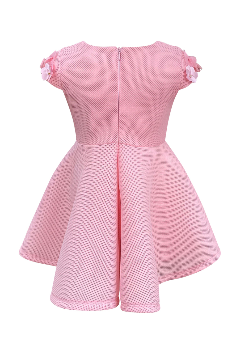 Petal Pink Mesh Skater Dress
