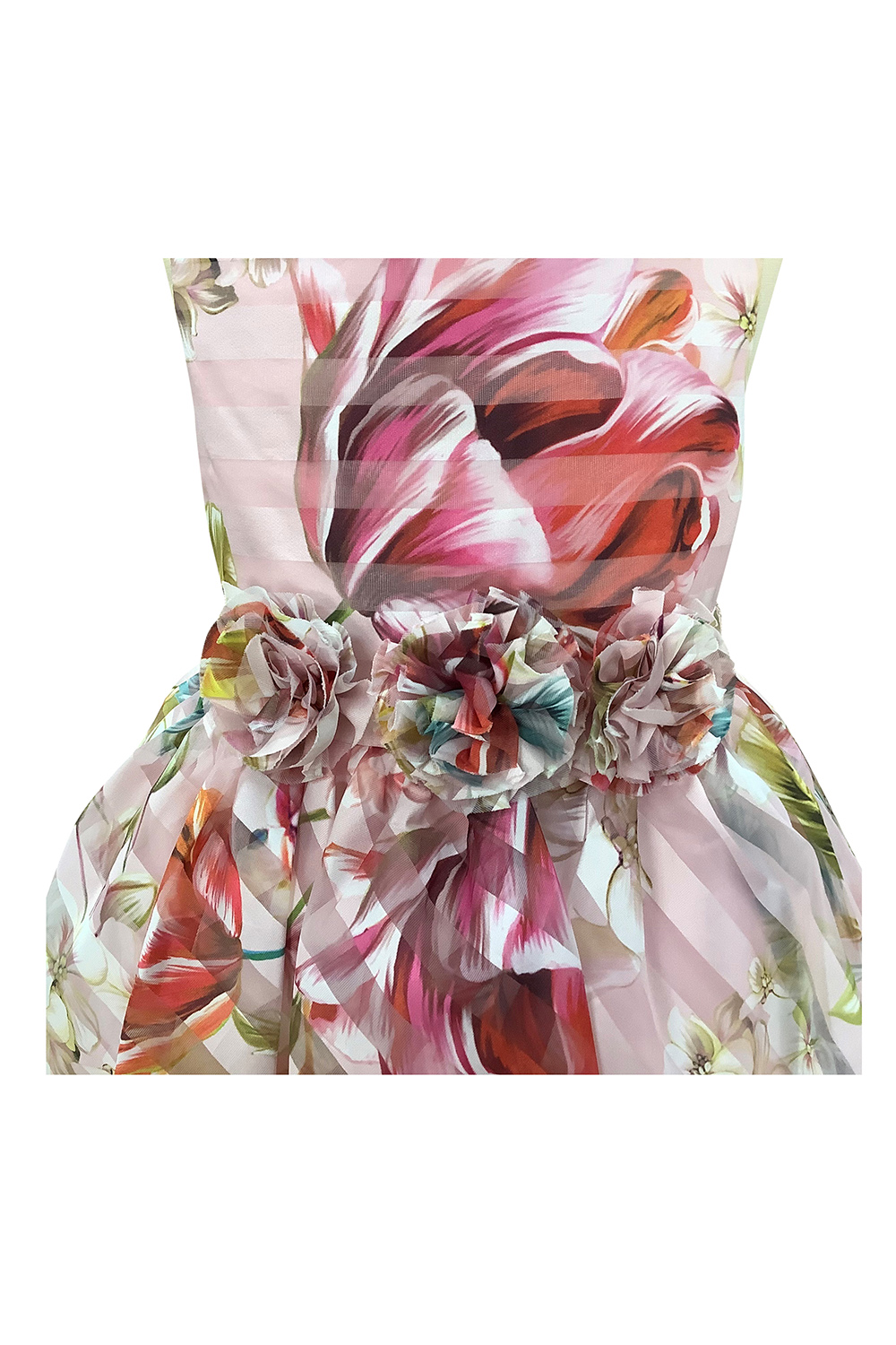Pink Floral Art Gown