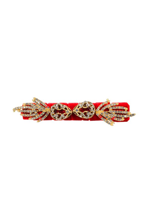 ruby red jewelled hair clip