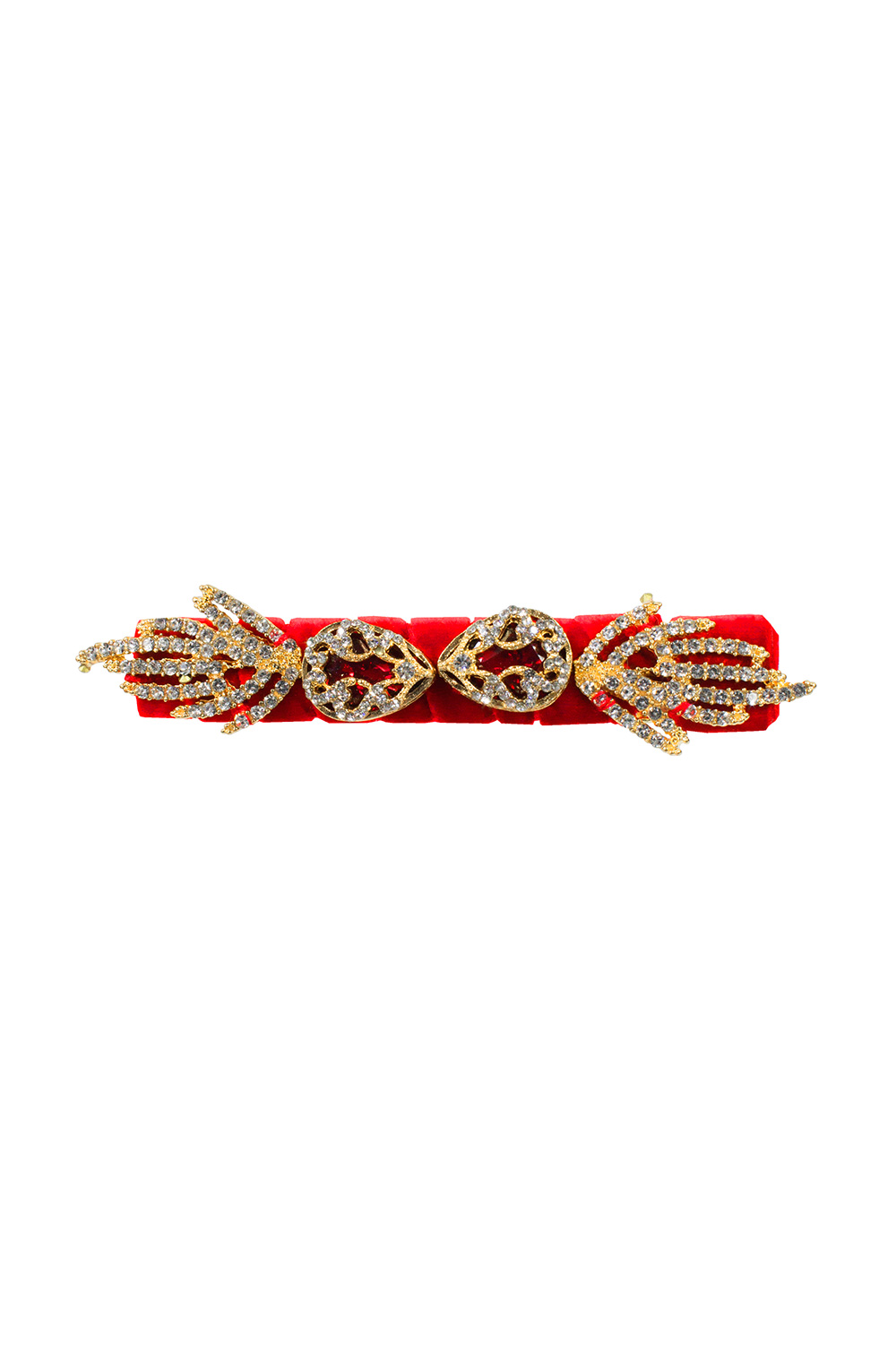 ruby red jewelled hair clip