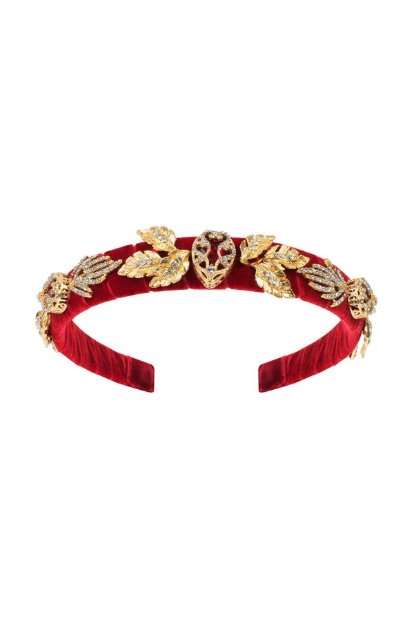 red baroque Alice band