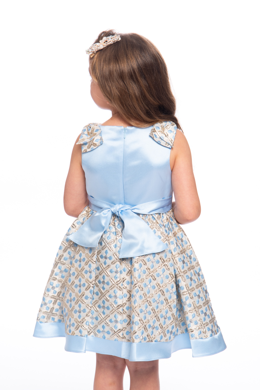 Baby Blue Flower Girl Gown