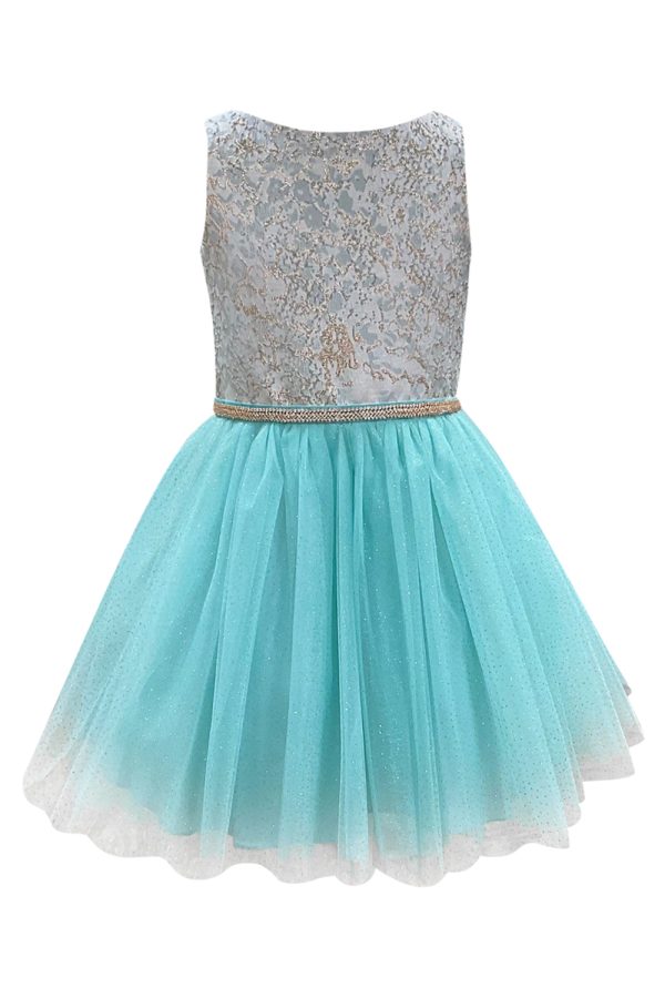 Turquoise Shimmer Ball Gown