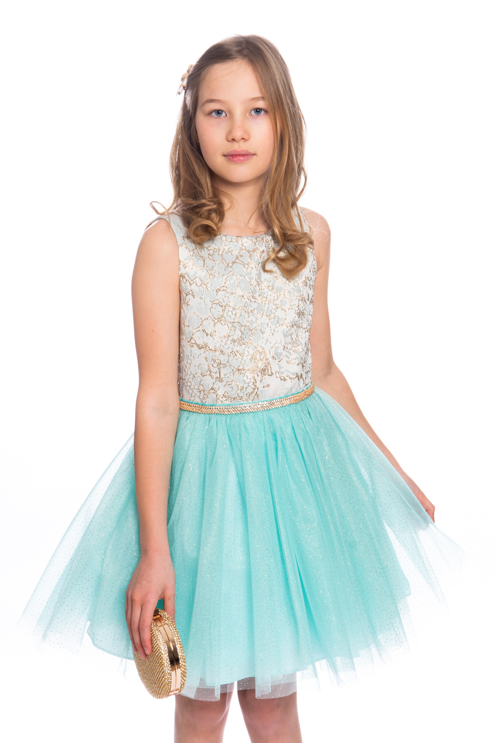 Turquoise Shimmer Ball Gown