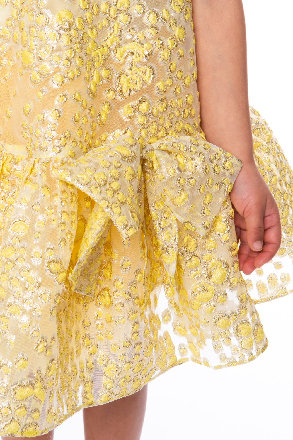 Embossed Yellow Opera Gown