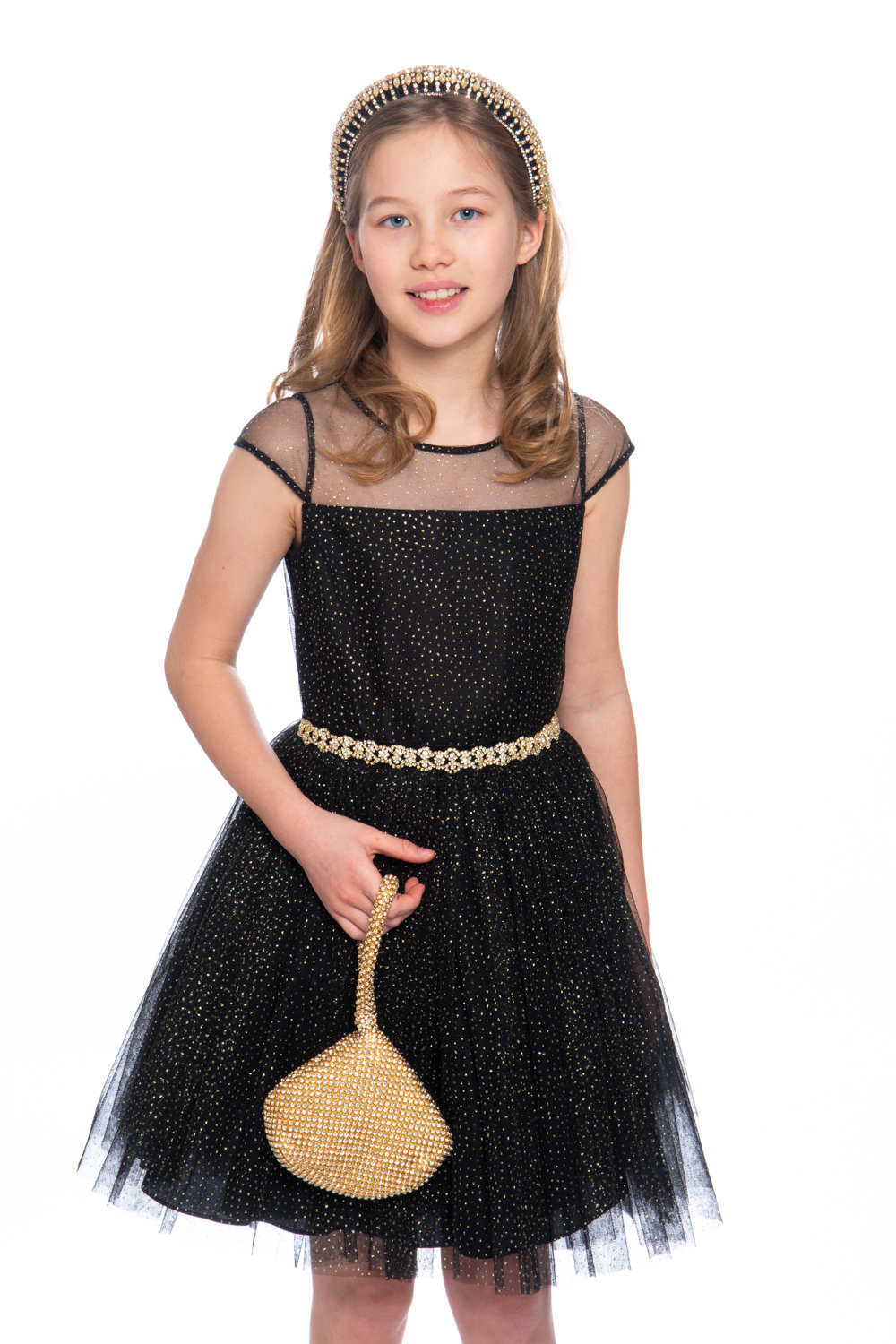 Black and Gold Sparkle Gown