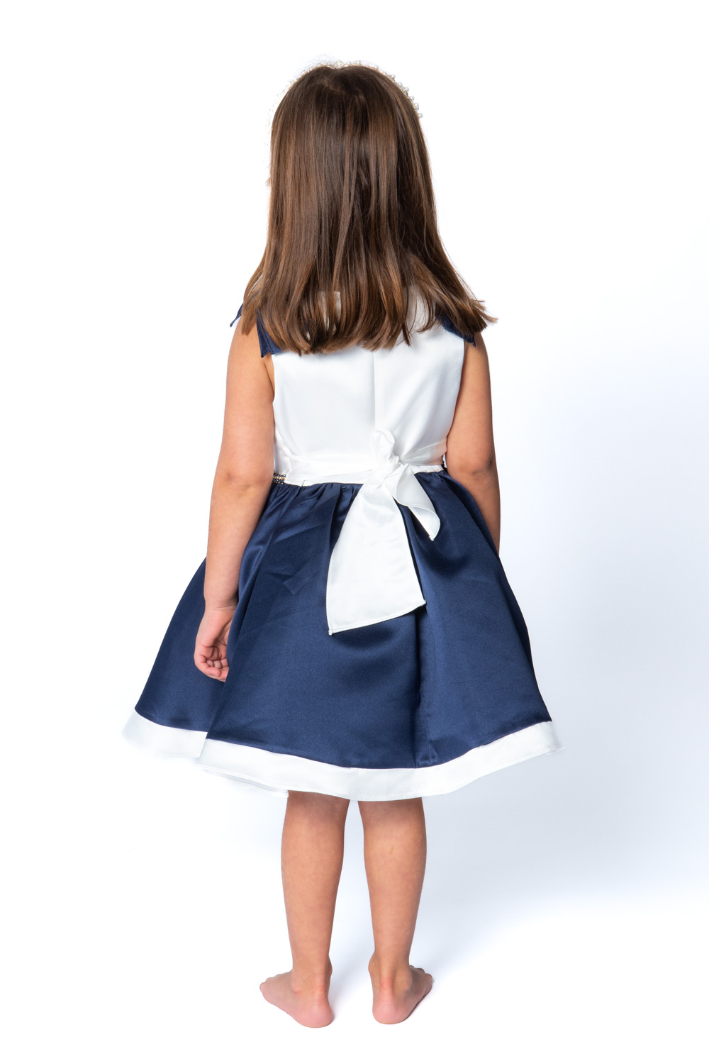 Navy and Ivory Formal Dress